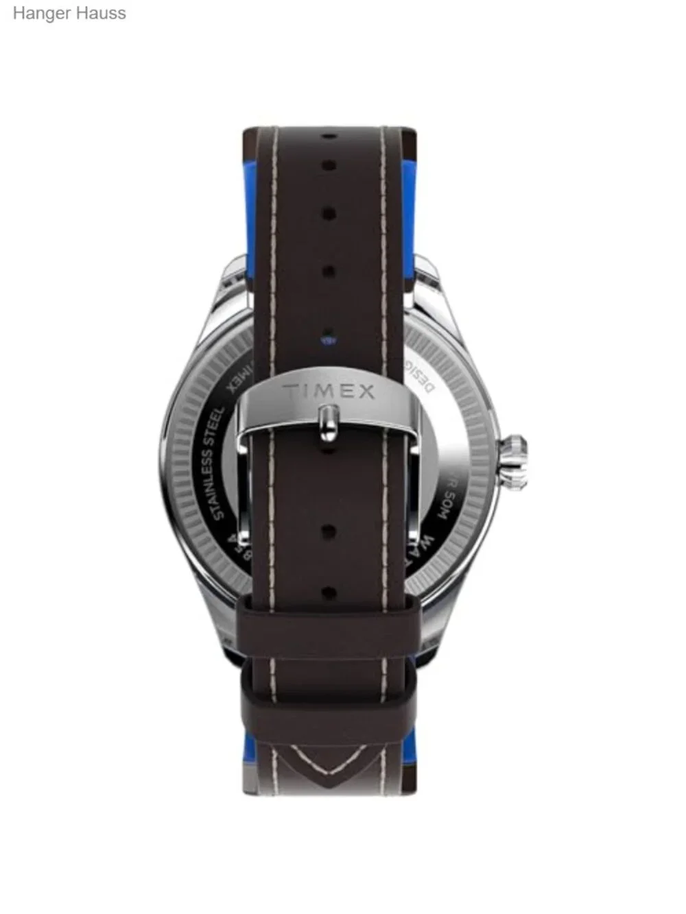 Men's Chronograph Watch with Leather Strap, Mineral Glass Lens, Water Resistant